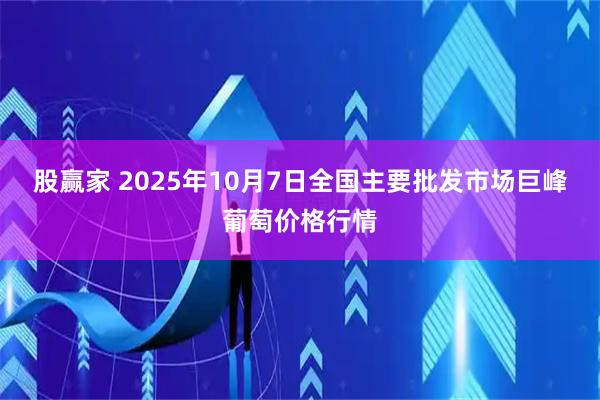 股赢家 2025年10月7日全国主要批发市场巨峰葡萄价格行情