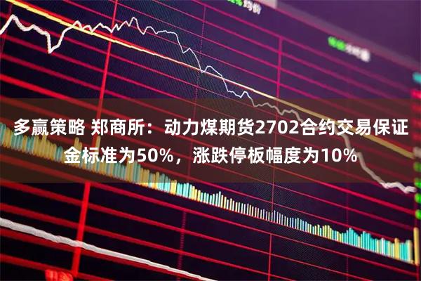 多赢策略 郑商所：动力煤期货2702合约交易保证金标准为50%，涨跌停板幅度为10%